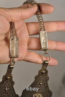 Ancient Berber Silver Ethnic Brooch Set