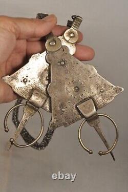 Ancient Berber Silver Ethnic Brooch Set