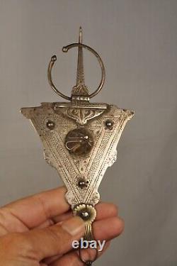 Ancient Berber Silver Ethnic Brooch Set