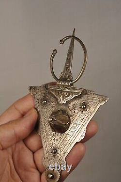 Ancient Berber Silver Ethnic Brooch Set