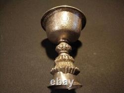 Ancient Butter Lamp Tibet Nepal China Solid Silver Buddhism