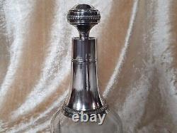 Ancient Carafe A Decanter Crystal Baccarat Mount Silver Massive