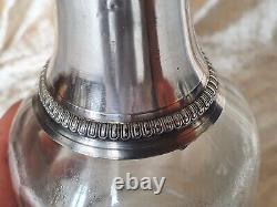 Ancient Carafe A Decanter Crystal Baccarat Mount Silver Massive