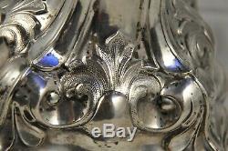Ancient Crystal Cup Sterling Silver XIX Antique Solid Silver Bowl