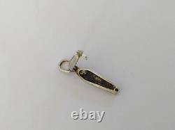 Ancient Egyptian Solid Silver Enamelled Sarcophagus Pendant Opening with Mummy