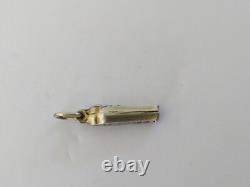 Ancient Egyptian Solid Silver Enamelled Sarcophagus Pendant Opening with Mummy