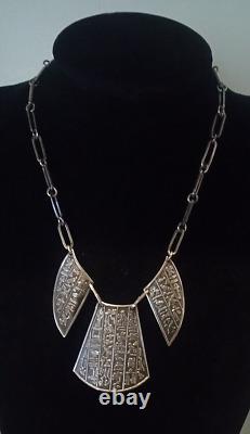 Ancient Egyptian Style Solid Silver Necklace