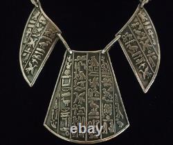 Ancient Egyptian Style Solid Silver Necklace