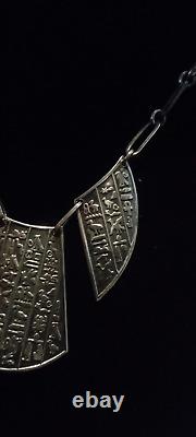 Ancient Egyptian Style Solid Silver Necklace