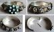 Ancient Ethnic Bracelet In Solid Silver + Colonial Silver Beads 77 Gr