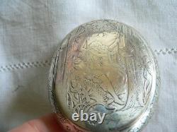 Ancient Gr Solid Silver Box Tabatière Decor Romantic (spring) 83 Gr