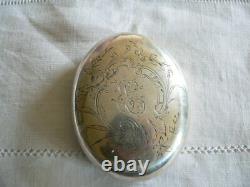 Ancient Gr Solid Silver Box Tabatière Decor Romantic (spring) 83 Gr