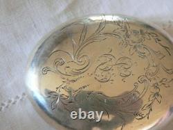 Ancient Gr Solid Silver Box Tabatière Decor Romantic (spring) 83 Gr