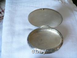 Ancient Gr Solid Silver Box Tabatière Decor Romantic (spring) 83 Gr