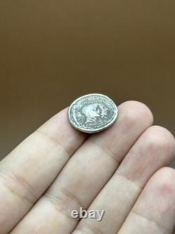 Ancient Greco-Bactrian coin of Eucratides I in solid silver AR t