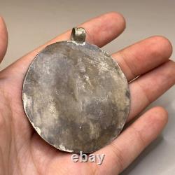 Ancient Greek-Roman king pendant amulet in solid silver