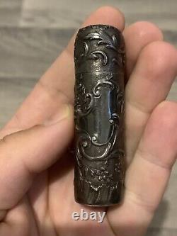 Ancient Kitelaine Set In Solid Silver Mirror Bottle Perfum XIX Eme