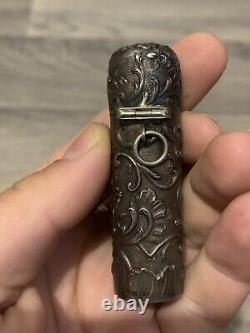 Ancient Kitelaine Set In Solid Silver Mirror Bottle Perfum XIX Eme