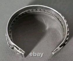 Ancient Large Ethnic Bracelet in Solid Silver, Stamped, 102.8 grams