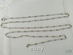 Ancient Long Jumper Art Necklace New Silver Massif 1900 1,40m