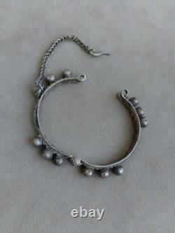 Ancient Moroccan Berber Bracelet in Solid Silver