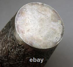 Ancient Oriental vase in solid silver, hallmarked, early 20th century, 148.5 g