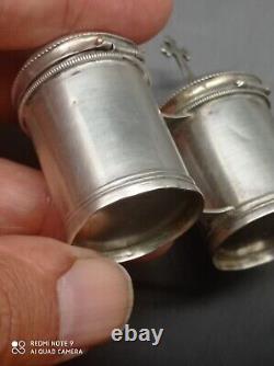Ancient Pair of OS-SC Solid Silver Hallmarked Holy Oil Lamps