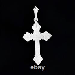 Ancient Pectoral Cross 1882 Sterling Silver Silversmith Blot & Cie Lyon in Beautiful Condition