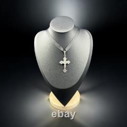 Ancient Pectoral Cross 1882 Sterling Silver Silversmith Blot & Cie Lyon in Beautiful Condition