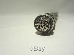 Ancient Pommel Cane Parasol Silver Decor Asian Indochina Cane Umbrella