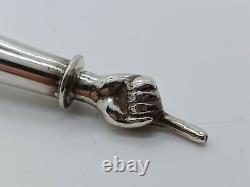Ancient Reading Hand Yad Pointer Torah Silver Massive Sterling 925 Silver