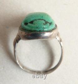 Ancient Ring Ring In Argent And Old Scarab Egypt Silver Ring