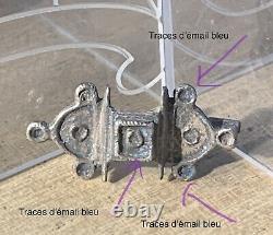 Ancient Roman Fibula, Solid Silver, 2nd-3rd century AD, with traces of enamels