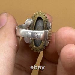 Ancient Roman ring in solid silver with rare inscription on the band in pi