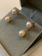 Ancient Rose Gold Solid Silver Earrings With Genuine Rose Gold Pearls