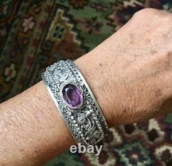 Ancient Silver Berber Bracelet Ancient Mauresque Kabyle 19th In Ethnic Silver