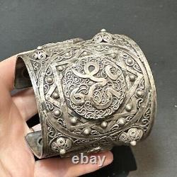 Ancient Silver Bracelet Massif Silver 925 Jonc Ethnic Creator Tank 94gr