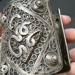 Ancient Silver Bracelet Massif Silver 925 Jonc Ethnic Creator Tank 94gr