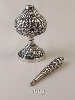 Ancient Silver Plated Sprinkler 800 Mark Eastern Maghreb Art Perfume Bottle