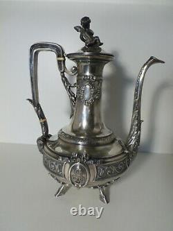 Ancient Silver Teapot Massive 992 Grams