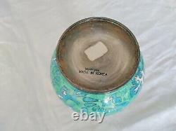 Ancient Silver Vase Massive Emaux Cloisonne Korea Korean Enamel Sterling Silver