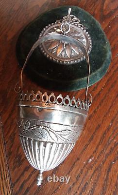 Ancient Silverware Small Sanctuary Lamp Solid Silver Incense Burner Hallmarks