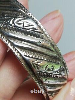 Ancient Solid Silver Bracelet 925 Silver Bangle Berber Art Creator
