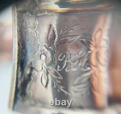 Ancient Solid Silver Bracelet with Minerva Head Hallmark Engraved Flower 17 Grams W1112