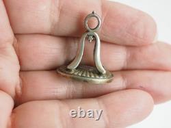 Ancient Solid Silver Thumb Seal with Coat of Arms Antique Silver Wax Seal