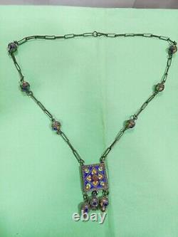 Ancient Traditional Berber Solid Silver Necklace Algerian Antiques