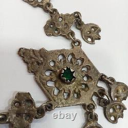 Ancient Traditional Enamel Chaoui Silver Asabaa Algeria