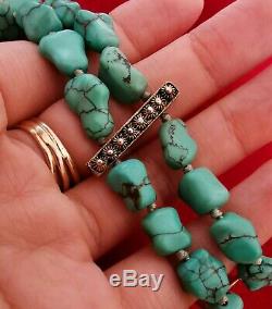 Ancient Turquoise Vermeil Bracelet In Sterling Silver