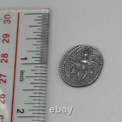 Ancient Vasishka Coin in Solid Silver, Kushan Empire, Circa 240