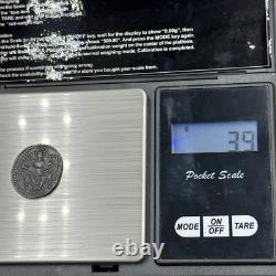 Ancient Vasishka Coin in Solid Silver, Kushan Empire, Circa 240